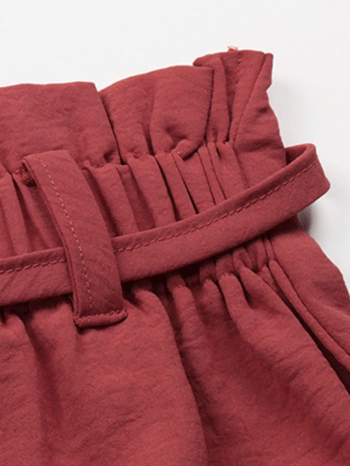 Tied Solid Color Shorts - adritiX