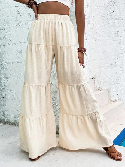 Tiered Ruffle Wide Leg Pants - adritiX