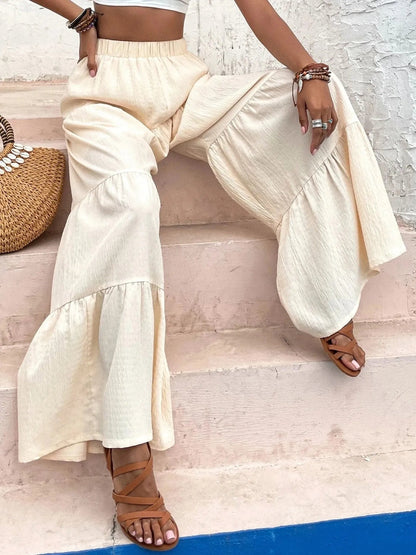 Tiered Ruffle Wide Leg Pants - adritiX