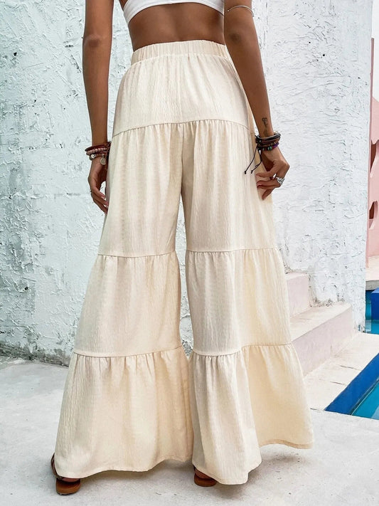 Tiered Ruffle Wide Leg Pants - adritiX