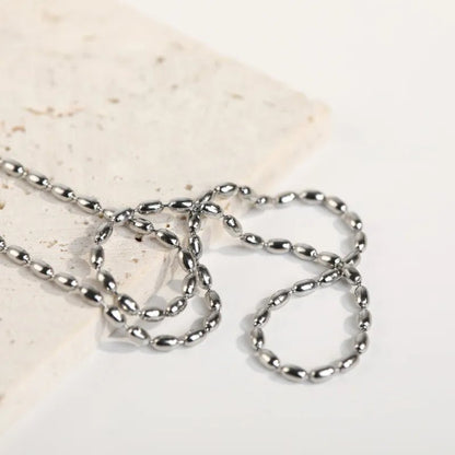 Titanium Steel Beaded Necklace - adritiX