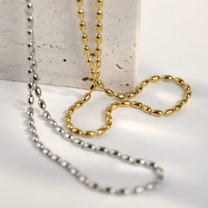 Titanium Steel Beaded Necklace - adritiX