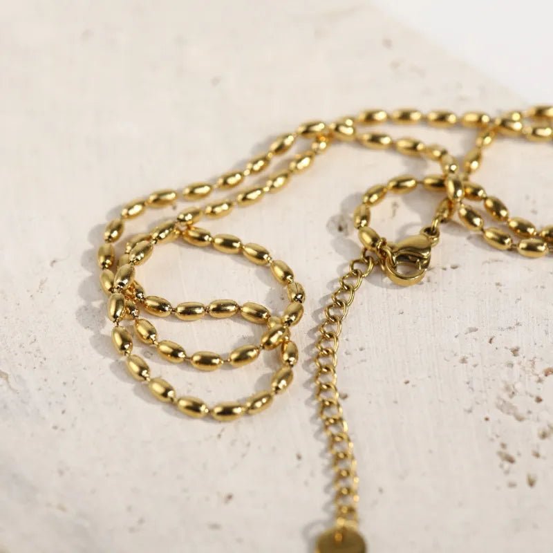 Titanium Steel Beaded Necklace - adritiX
