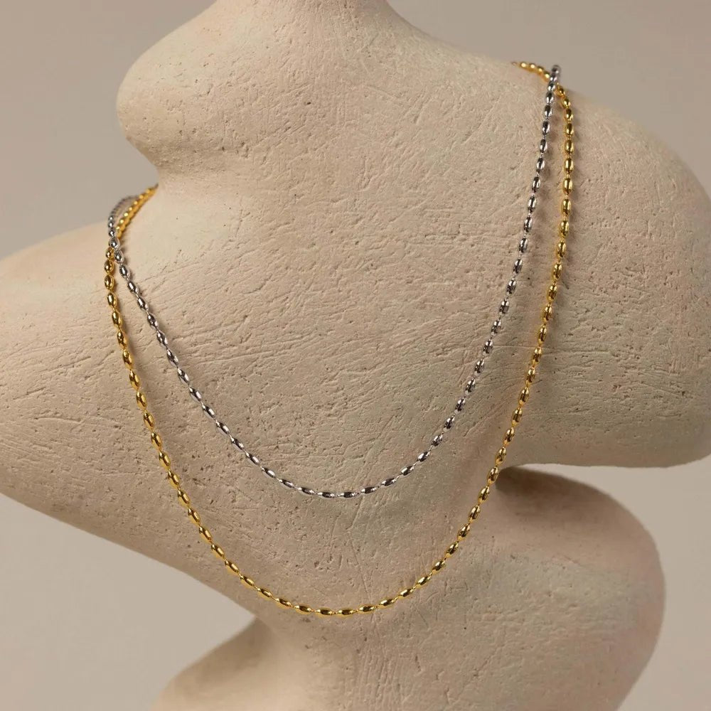 Titanium Steel Beaded Necklace - adritiX