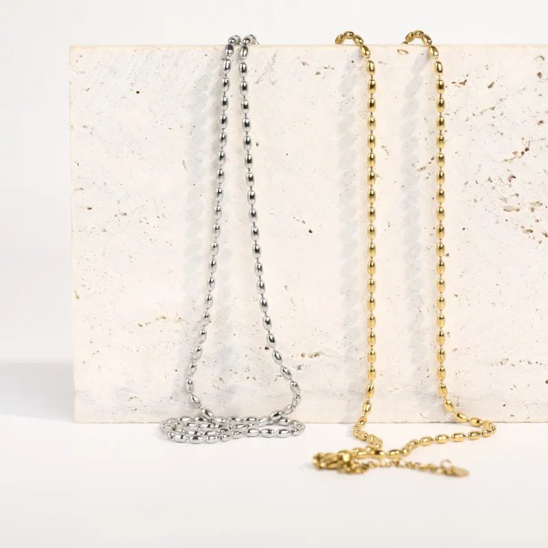 Titanium Steel Beaded Necklace - adritiX