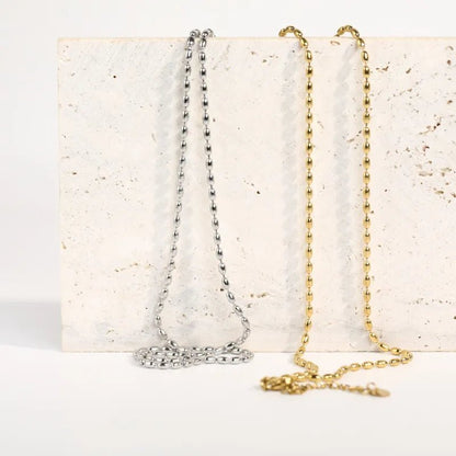 Titanium Steel Beaded Necklace - adritiX