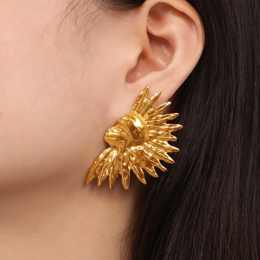 Titanium Steel Gold - Plated Earrings - adritiX