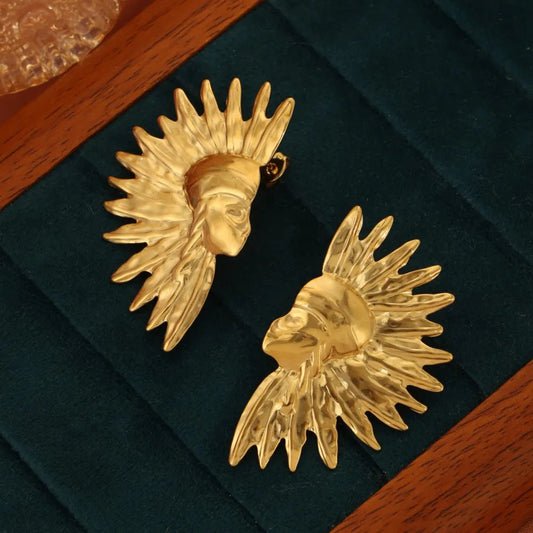 Titanium Steel Gold - Plated Earrings - adritiX