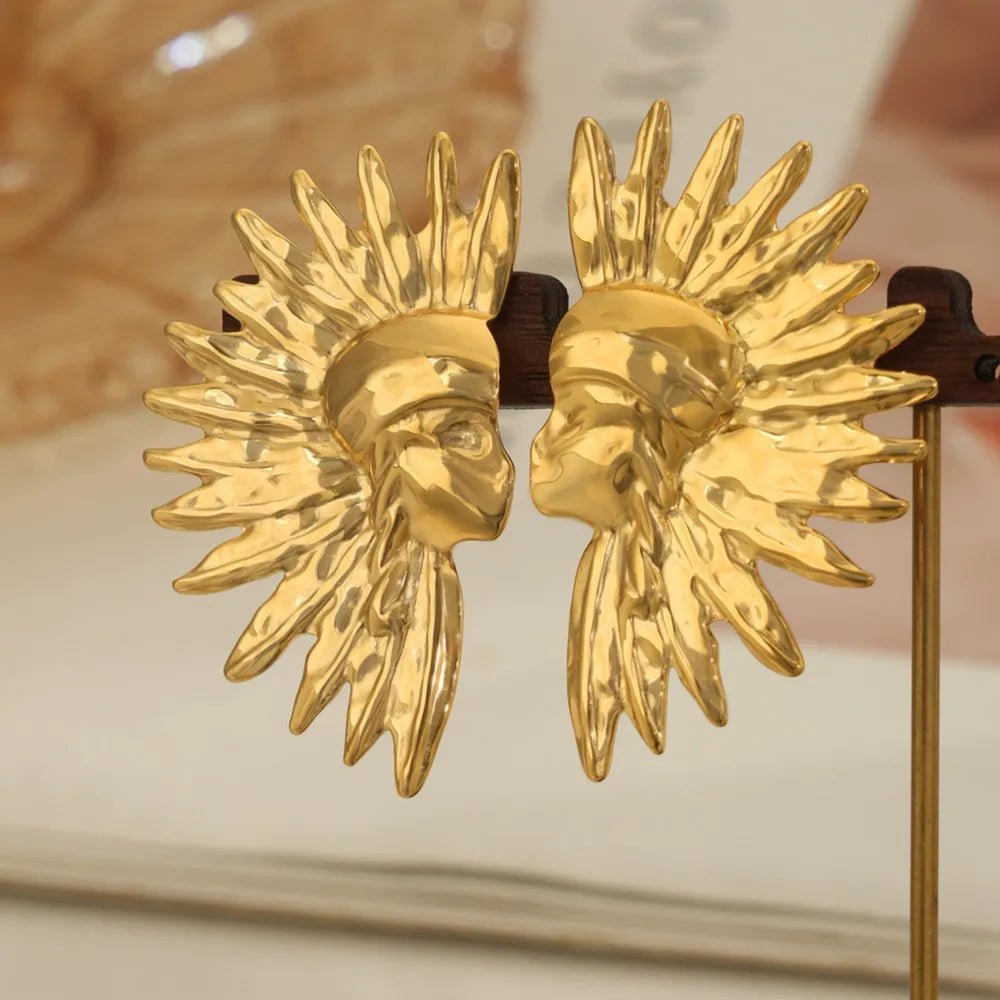 Titanium Steel Gold - Plated Earrings - adritiX