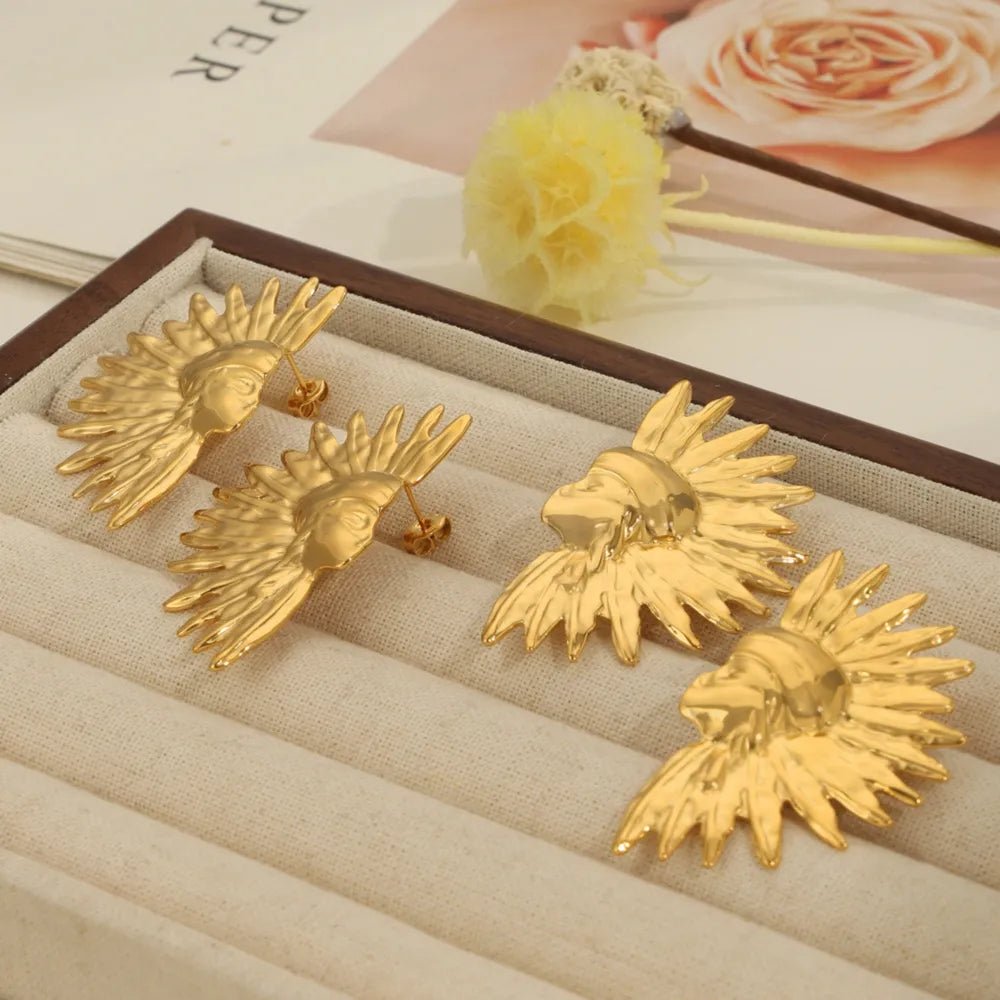 Titanium Steel Gold - Plated Earrings - adritiX