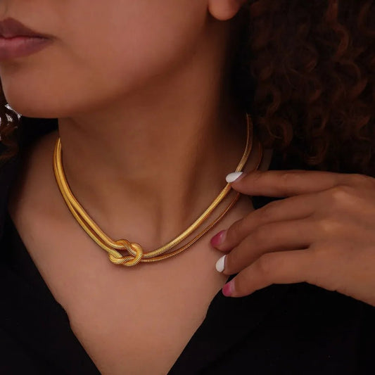 Titanium Steel Knot Necklace - adritiX