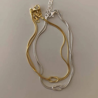 Titanium Steel Knotted Necklace - adritiX