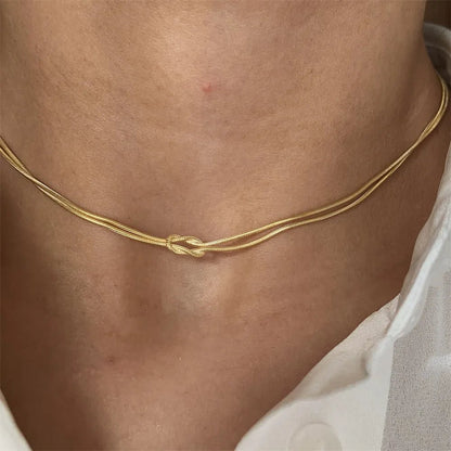 Titanium Steel Knotted Necklace - adritiX