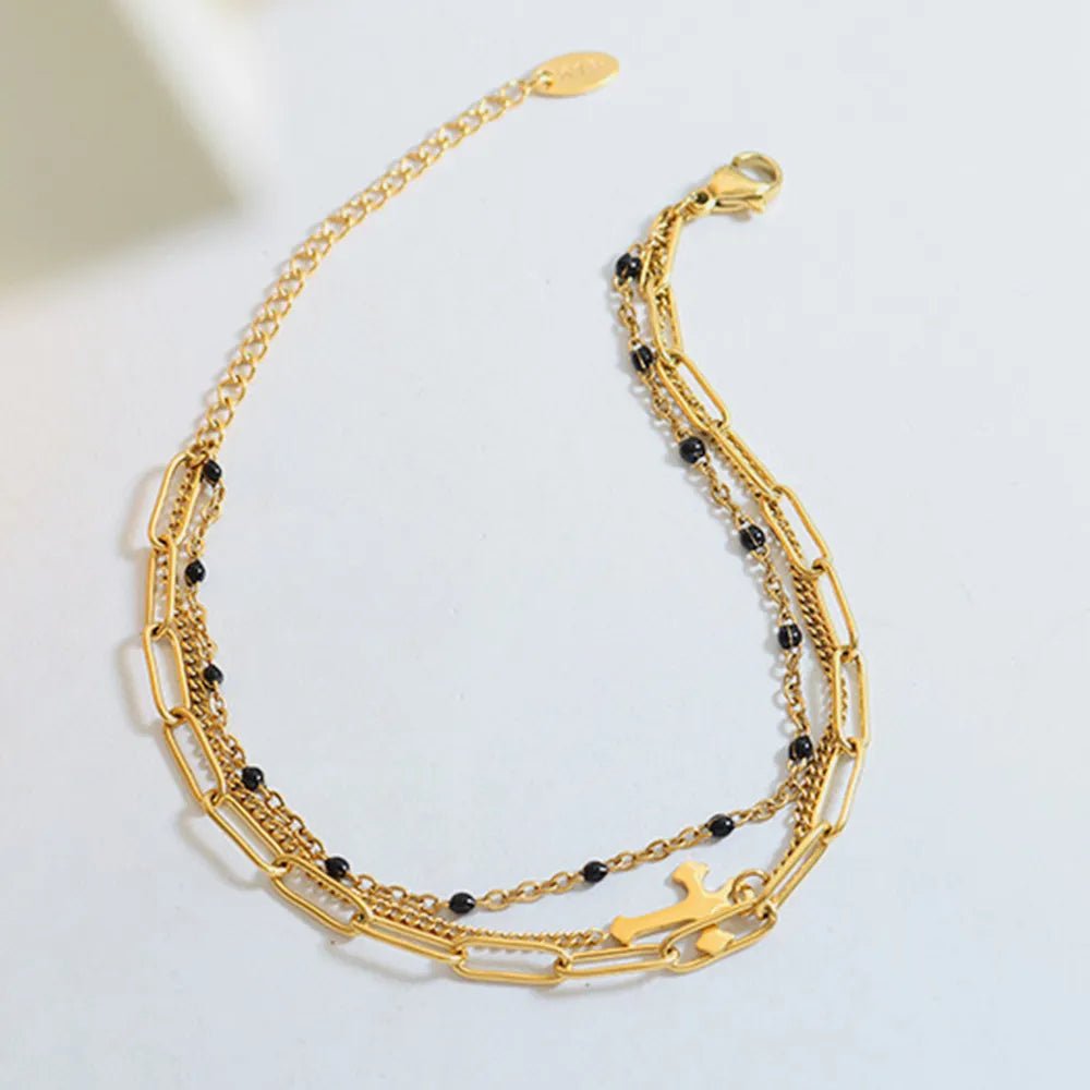 Titanium Steel Three - Layered Bracelet - adritiX
