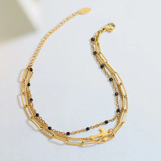 Titanium Steel Three - Layered Bracelet - adritiX