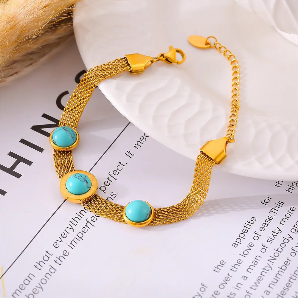 Turquoise Titanium Steel Bracelet - adritiX