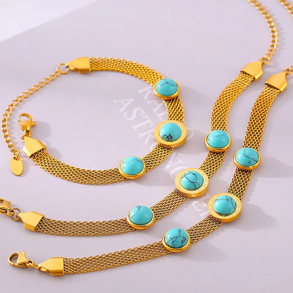 Turquoise Titanium Steel Bracelet - adritiX
