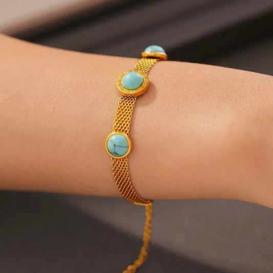 Turquoise Titanium Steel Bracelet - adritiX