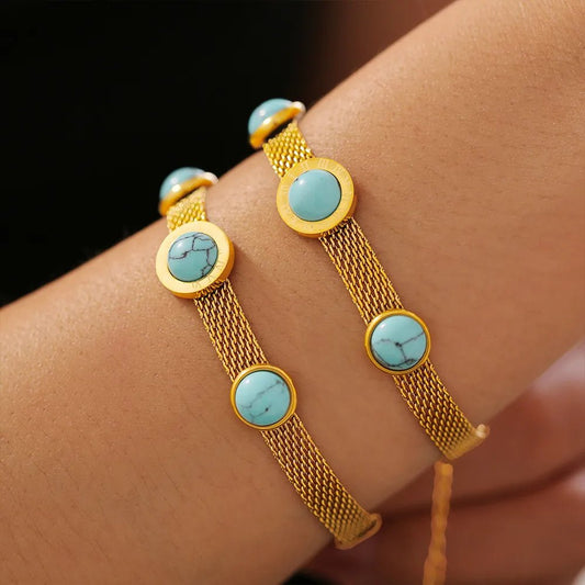 Turquoise Titanium Steel Bracelet - adritiX
