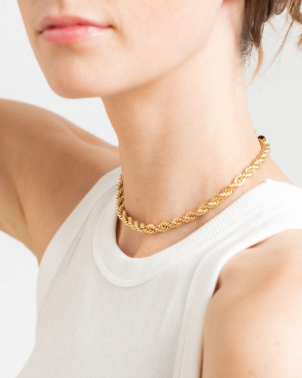 Twisted Chain Choker Necklace - adritiX