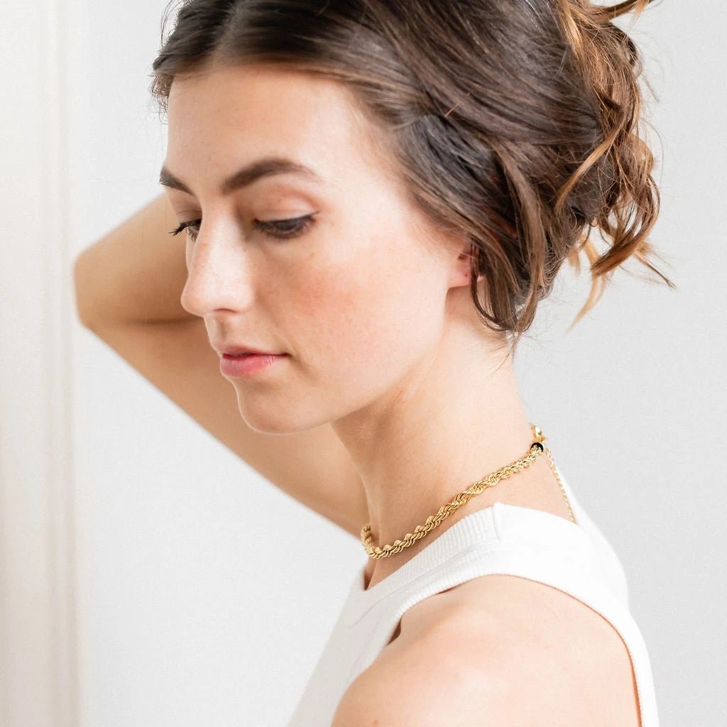 Twisted Chain Choker Necklace - adritiX