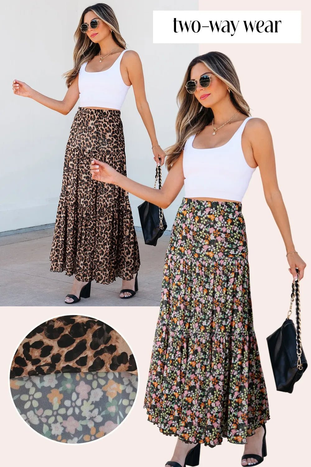 Two Way Wear Printed Skirt - adritiX