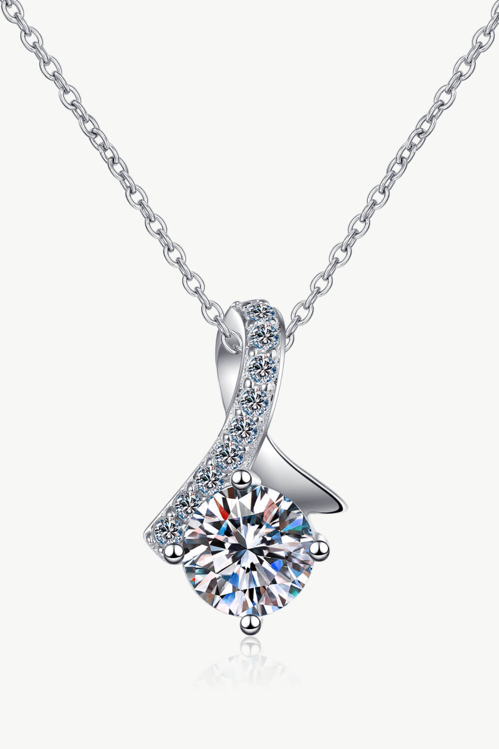 Unique and Chic Moissanite Pendant Necklace - adritiX