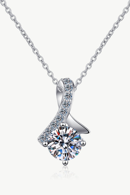 Unique and Chic Moissanite Pendant Necklace - adritiX