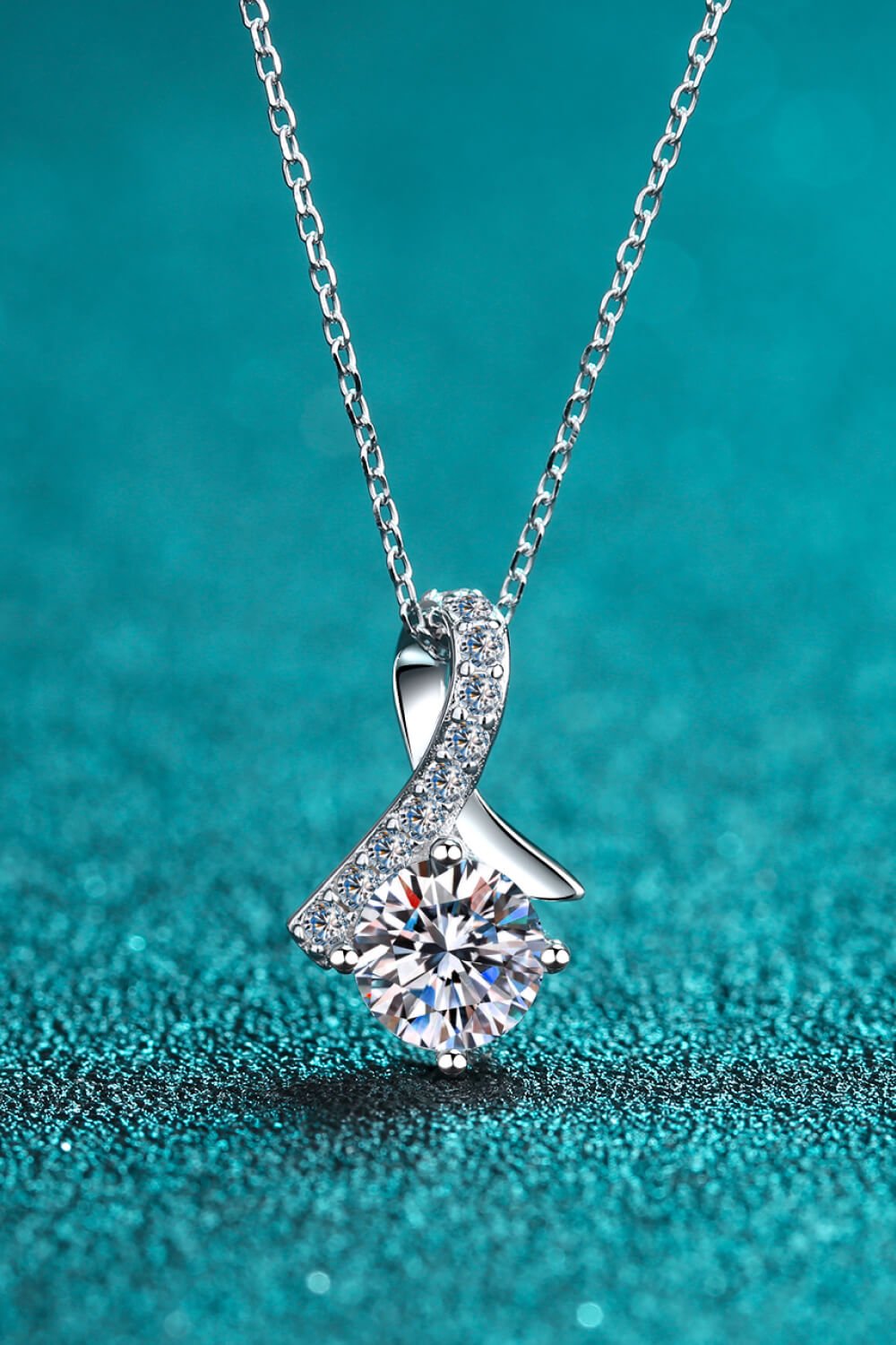 Unique and Chic Moissanite Pendant Necklace - adritiX