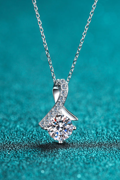 Unique and Chic Moissanite Pendant Necklace - adritiX