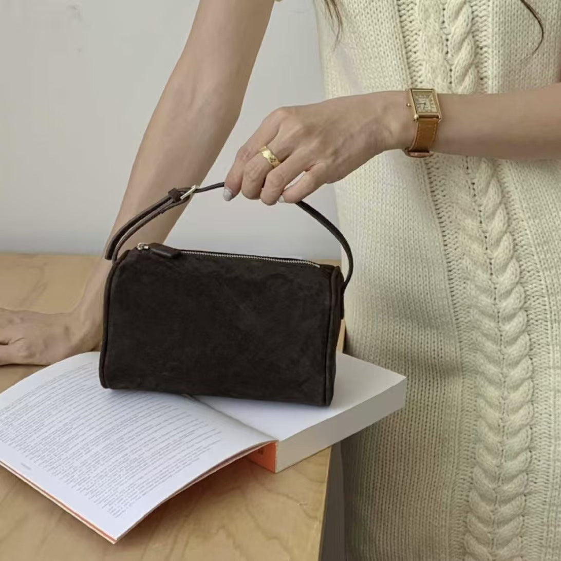 Suede Underarm Mini Small Handbag - adritiX