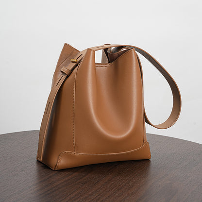 Bags-Shoulder Capacity Women's Leather Height Cross Body Bucket Bag - adritiX