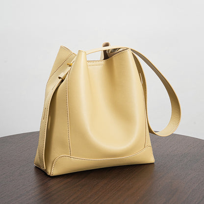 Bags-Shoulder Capacity Women's Leather Height Cross Body Bucket Bag - adritiX
