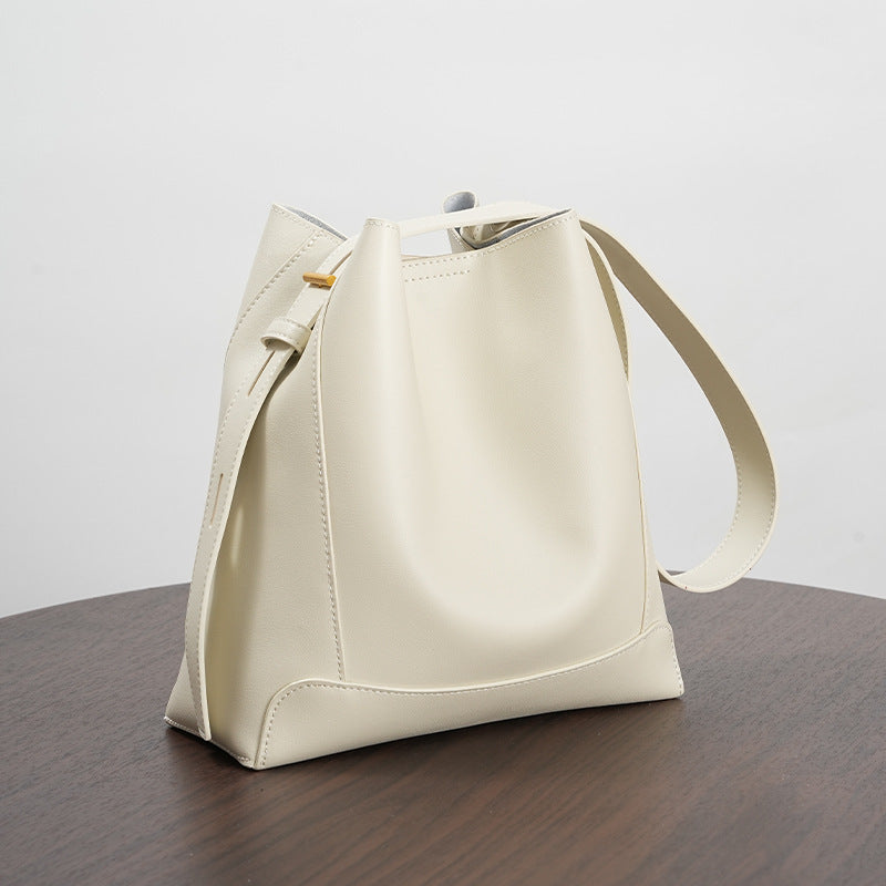 Bags-Shoulder Capacity Women's Leather Height Cross Body Bucket Bag - adritiX