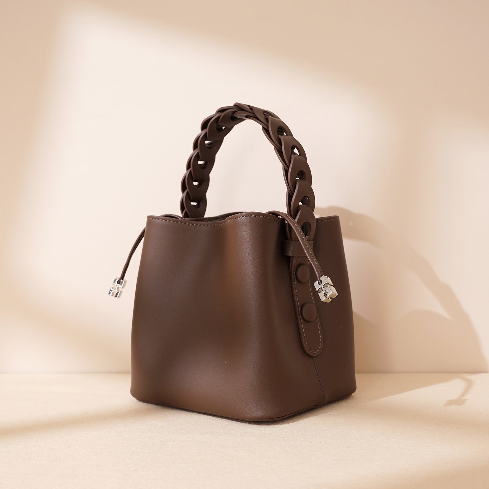 Bags-Hand-woven Fashion Mini Cross Body Bucket Bag - adritiX
