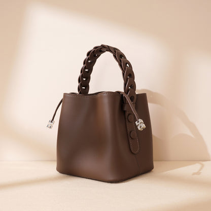 Bags-Hand-woven Fashion Mini Cross Body Bucket Bag - adritiX