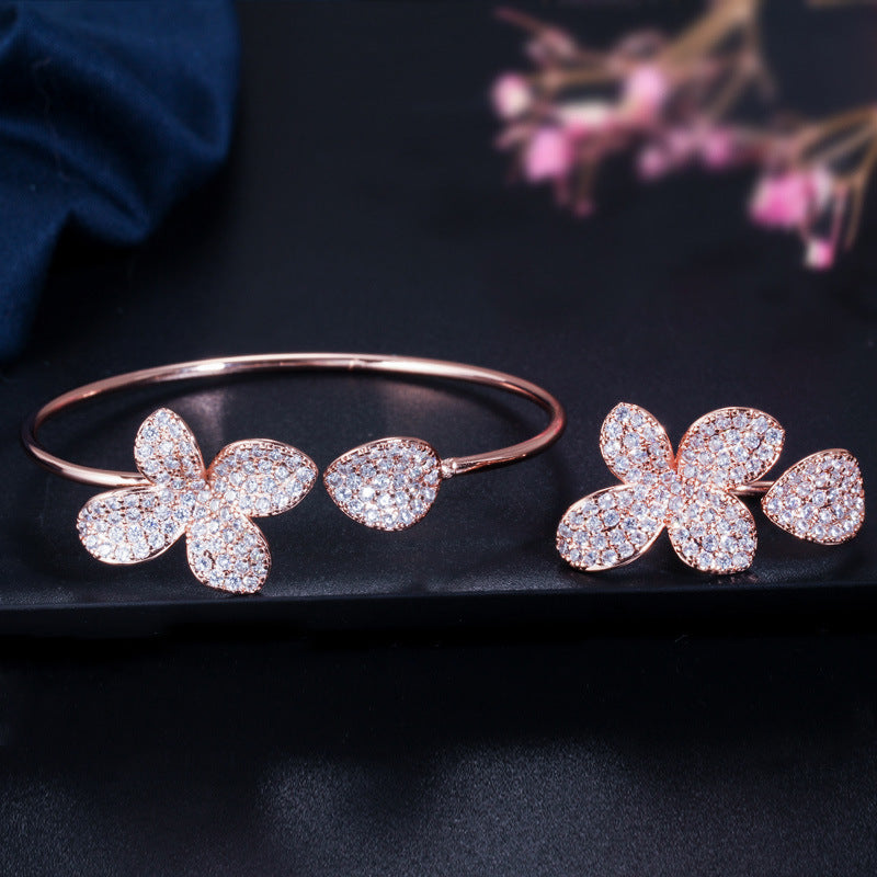 Creative Adjustable Two piece Bracelet And Ring - adritiX