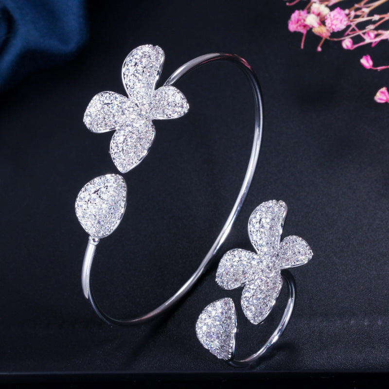 Creative Adjustable Two piece Bracelet And Ring - adritiX