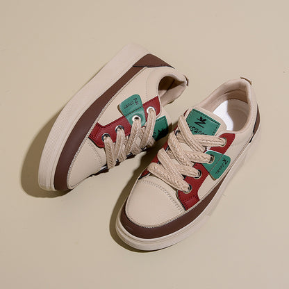 Shoes-Women's Stylish Comfortable White Platform Sneakers - adritiX