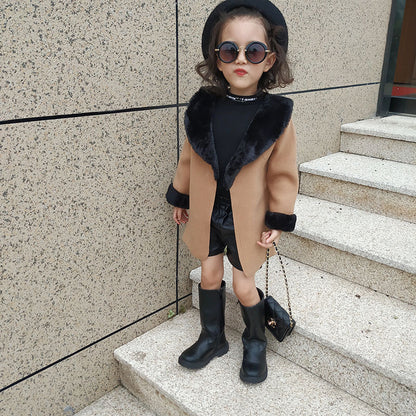 Elegant Coat Western fur collar coat - adritiX