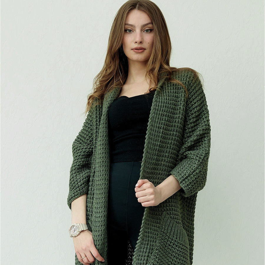 Temperament Commute Cardigan V-neck Sweater Coat - adritiX