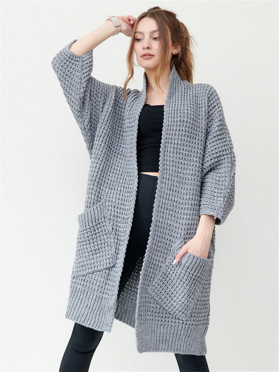 Temperament Commute Cardigan V-neck Sweater Coat - adritiX