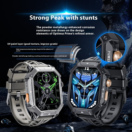 Smart Watch Bluetooth Calling Voice Assistant Gas Compass Sports Watch - adritiX