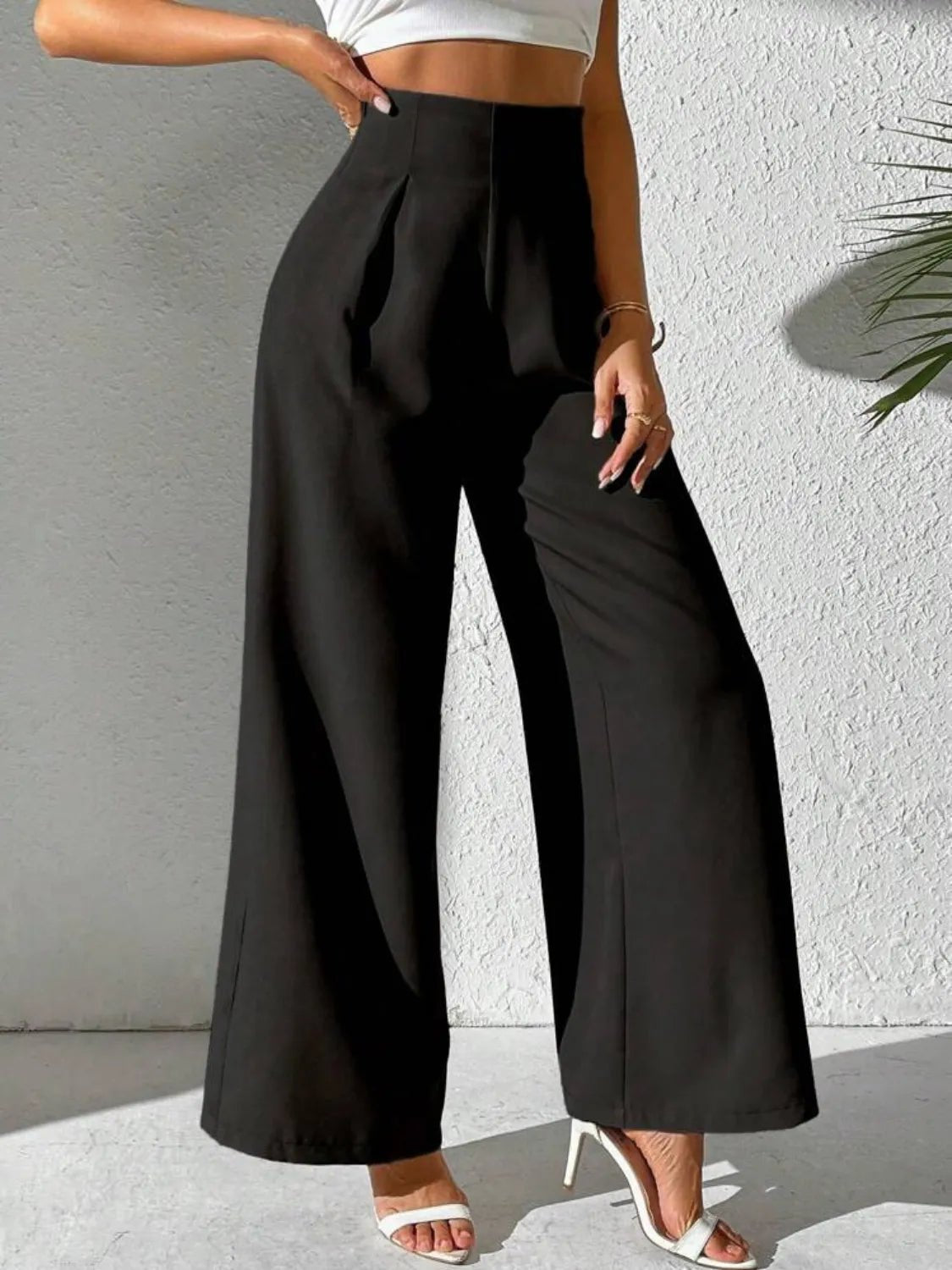 Wide Leg High Waist Pants - adritiX