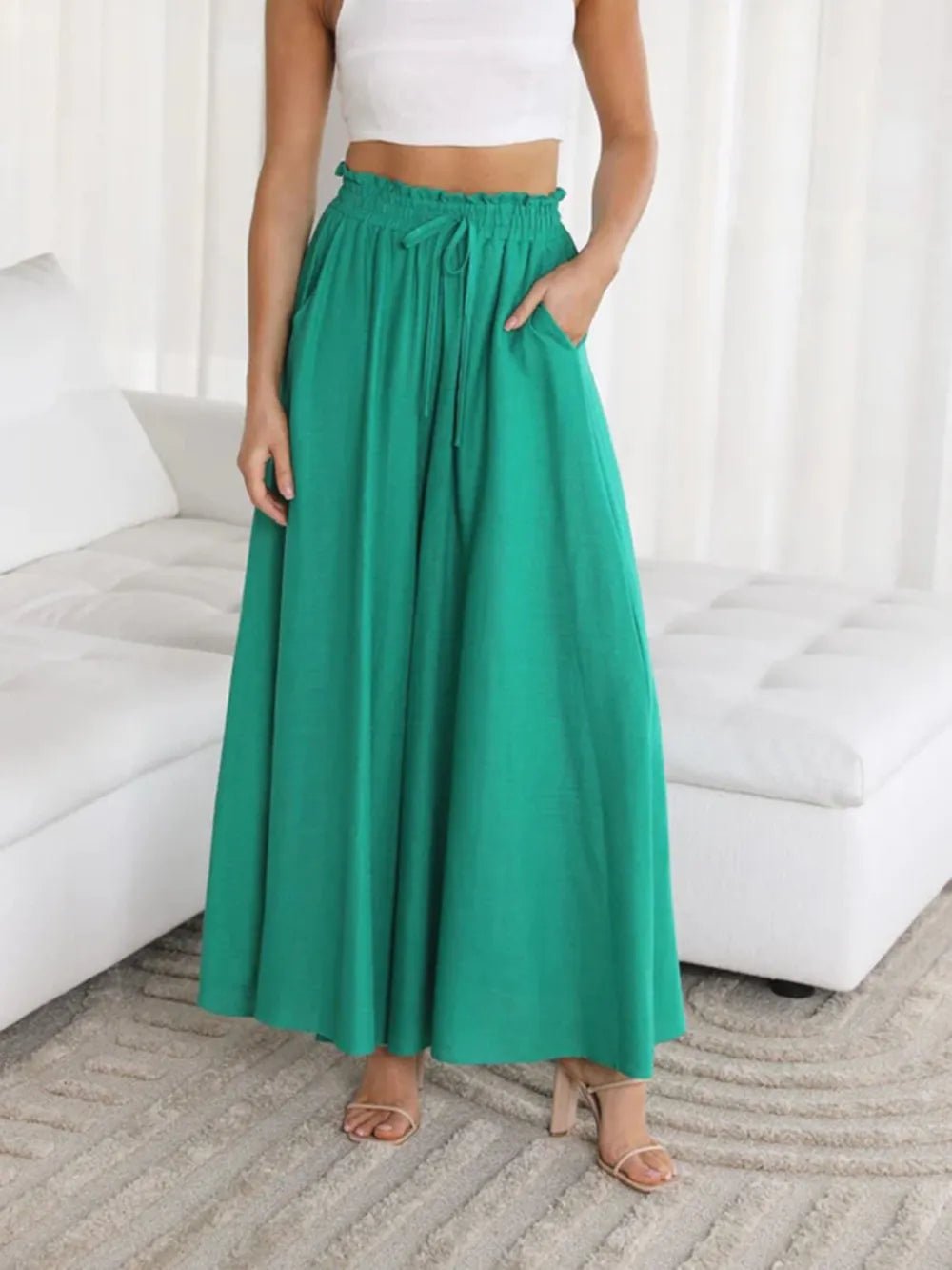 Wide Leg Pants with Pockets - adritiX