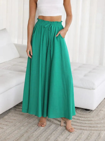 Wide Leg Pants with Pockets - adritiX
