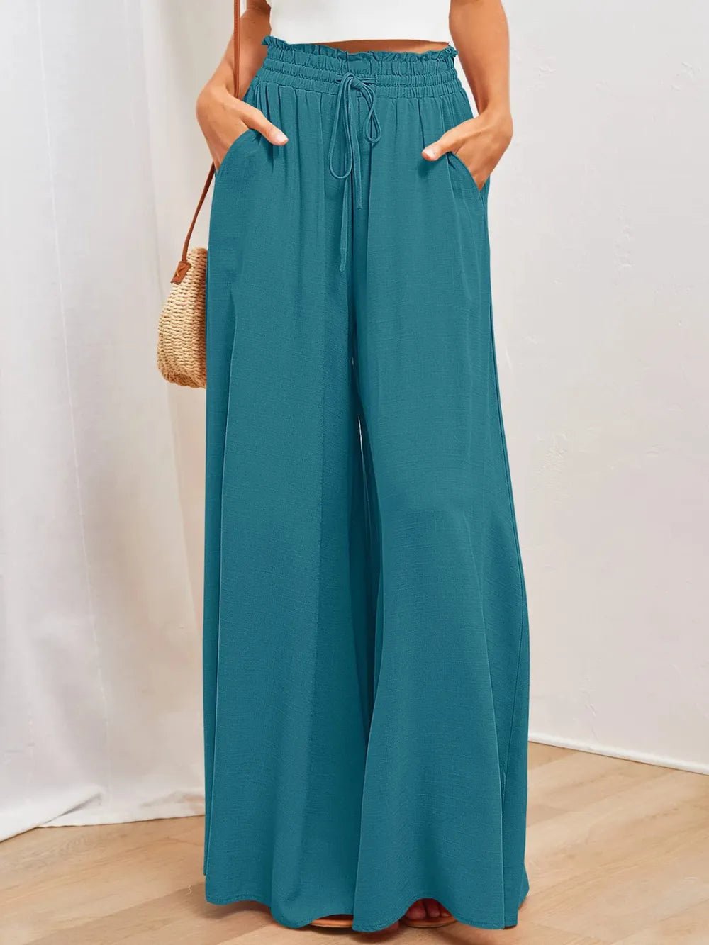 Wide Leg Pants with Pockets - adritiX