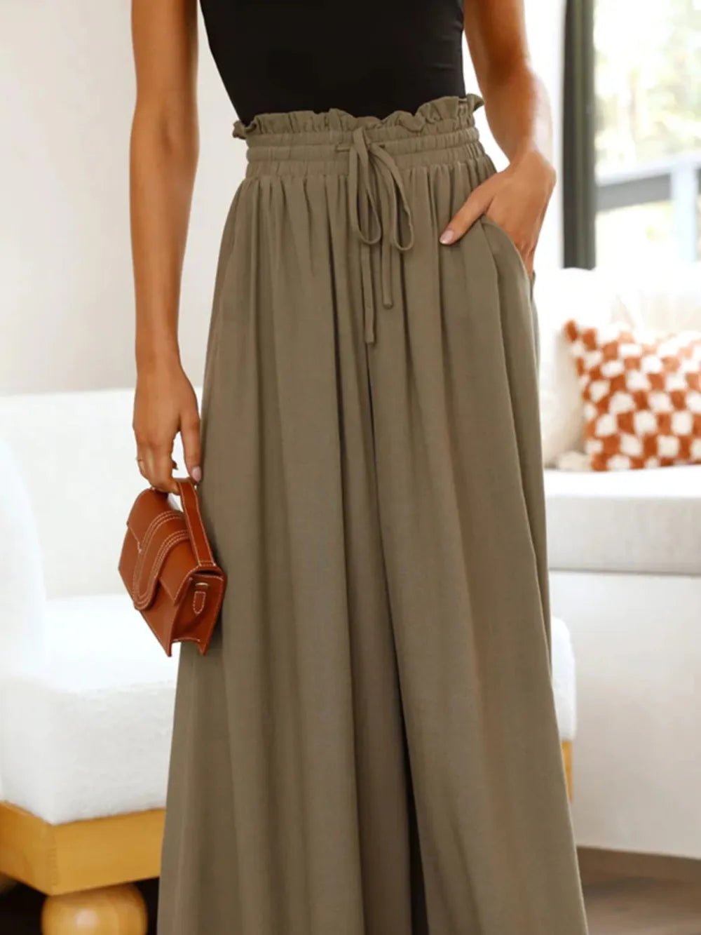 Wide Leg Pants with Pockets - adritiX