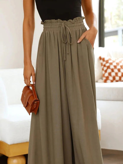 Wide Leg Pants with Pockets - adritiX