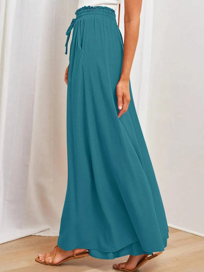 Wide Leg Pants with Pockets - adritiX